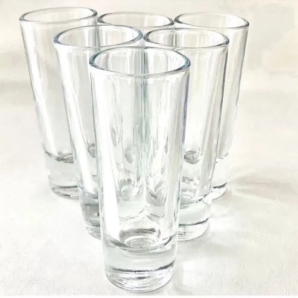 Vintage 2 oz. Heavy Glass Shot Glass Set of 6